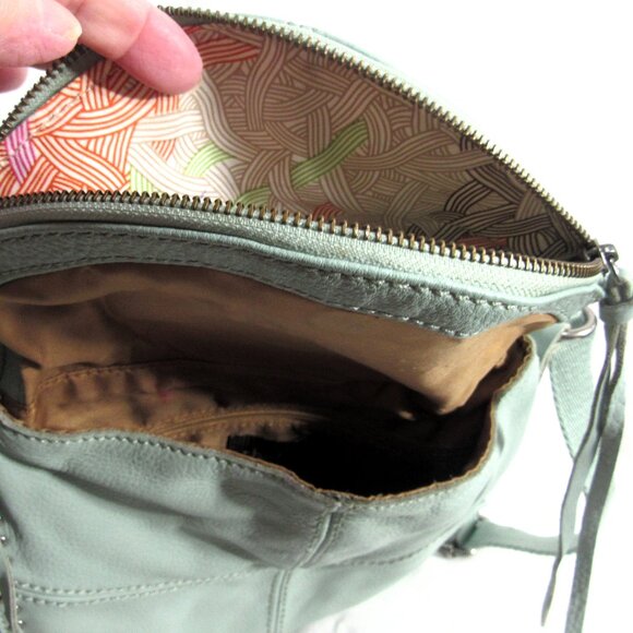 THE SAK, LEATHER SHOULDER BAG, AQUA BLUE, SHOULDER/CROSS-BODY STUDDED - Picture 8 of 9